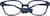 Front view of Kids' Flexible Square Glasses 2021416 in Navy thumbnail