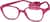 Angle view of Kids' Flexible Square Glasses 2021418 in Raspberry thumbnail