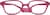 Front view of Kids' Flexible Square Glasses 2021418 in Raspberry thumbnail