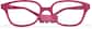 Front view of Kids' Flexible Square Glasses 2021418 in Raspberry thumbnail