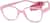 Angle view of Kids' Flexible Square Glasses 2021419 in Pink thumbnail
