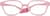 Front view of Kids' Flexible Square Glasses 2021419 in Pink thumbnail