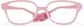 Front view of Kids' Flexible Square Glasses 2021419 in Pink thumbnail