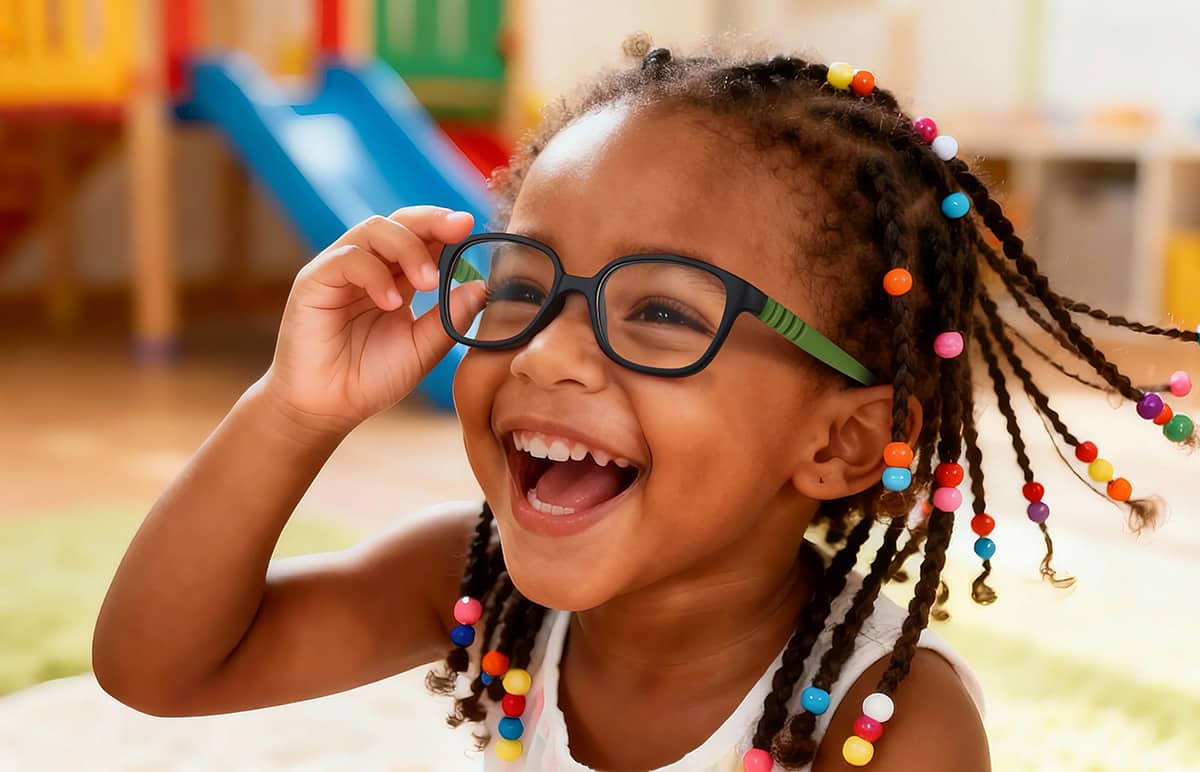 Image of Kids' Flexible Square Glasses