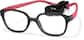 Angle view of Kids' Flexible Square Glasses 2021451 in Black thumbnail