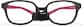 Front view of Kids' Flexible Square Glasses 2021451 in Black thumbnail