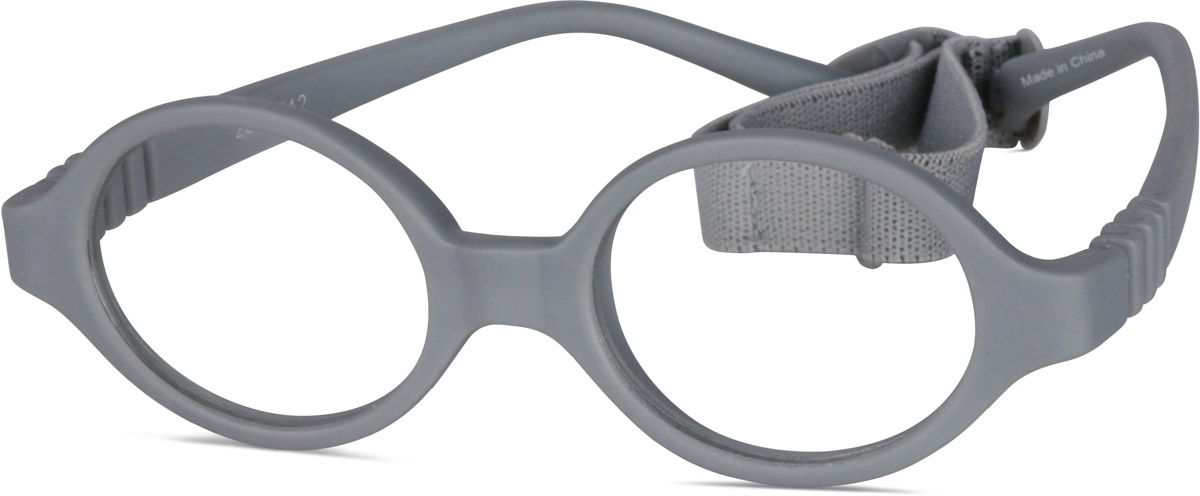 Gray Kids' Flexible Round Glasses #2021512