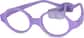 Angle view of Kids' Flexible Round Glasses 2021517 in Purple thumbnail