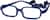 Angle view of Kids’ Flexible Rectangle Glasses 2021616 in Navy thumbnail