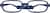 Front view of Kids’ Flexible Rectangle Glasses 2021616 in Navy thumbnail
