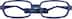 Kids’ Flexible Rectangle Glasses 2021616 in Navy