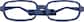 Front view of Kids’ Flexible Rectangle Glasses 2021616 in Navy thumbnail