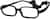 Angle view of Kids’ Flexible Rectangle Glasses 2021621 in Black thumbnail