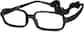 Angle view of Kids’ Flexible Rectangle Glasses 2021621 in Black thumbnail