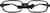 Front view of Kids’ Flexible Rectangle Glasses 2021621 in Black thumbnail