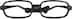 Kids’ Flexible Rectangle Glasses 2021621 in Black