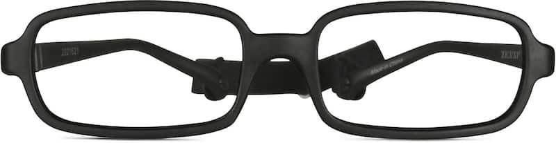 Black Kids’ Flexible Rectangle Glasses
