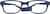Front view of Kids’ Flexible Rectangle Glasses 2021716 in Navy thumbnail