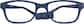 Front view of Kids’ Flexible Rectangle Glasses 2021716 in Navy thumbnail
