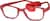 Angle view of Kids’ Flexible Rectangle Glasses 2021718 in Red thumbnail