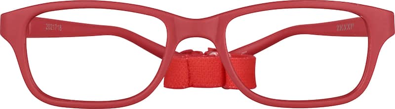 Red Kids’ Flexible Rectangle Glasses