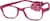 Angle view of Kids’ Flexible Rectangle Glasses 2021719 in Pink thumbnail