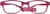 Front view of Kids’ Flexible Rectangle Glasses 2021719 in Pink thumbnail