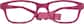 Front view of Kids’ Flexible Rectangle Glasses 2021719 in Pink thumbnail