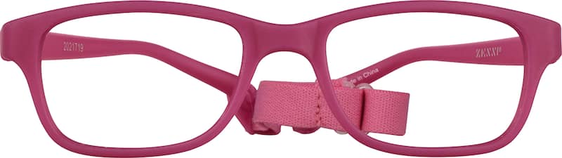 Pink Kids’ Flexible Rectangle Glasses