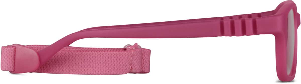 Side view of Kids’ Flexible Rectangle Glasses 2021719 in Pink