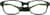 Front view of Kids’ Flexible Rectangle Glasses 2021721 in Black thumbnail
