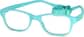 Angle view of Kids’ Flexible Rectangle Glasses 2021724 in Turquoise thumbnail