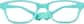 Front view of Kids’ Flexible Rectangle Glasses 2021724 in Turquoise thumbnail