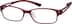 Rectangle Glasses 2021918 in Red