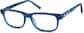 Angle view of Kids’ Rectangle Glasses 2022116 in Blue thumbnail