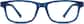 Front view of Kids’ Rectangle Glasses 2022116 in Blue thumbnail