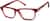 Angle view of Kids’ Rectangle Glasses 2022118 in Red thumbnail