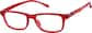 Angle view of Kids’ Rectangle Glasses 2022118 in Red thumbnail