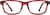 Front view of Kids’ Rectangle Glasses 2022118 in Red thumbnail