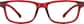 Front view of Kids’ Rectangle Glasses 2022118 in Red thumbnail