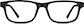Front view of Kids’ Rectangle Glasses 2022121 in Black thumbnail
