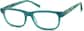 Angle view of Kids’ Rectangle Glasses 2022124 in Green thumbnail
