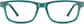 Front view of Kids’ Rectangle Glasses 2022124 in Green thumbnail