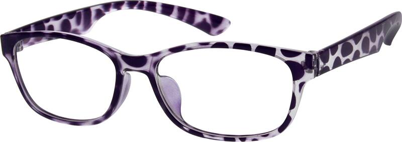 Angle view of Rectangle Glasses 202227 in Purple