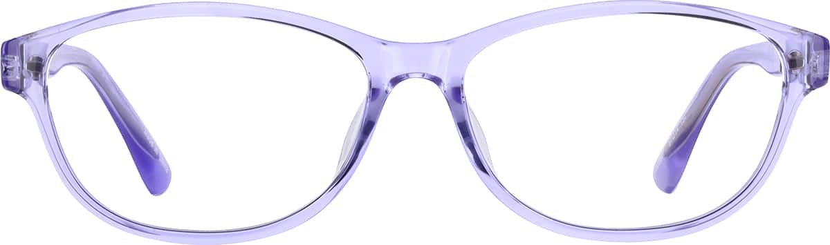 Front view of Kids’ Cat-Eye Glasses 2022317 in Purple