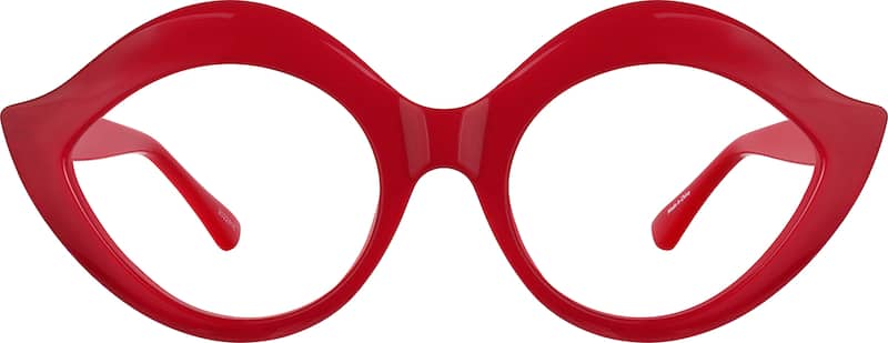 Red Lip-Shaped Glasses