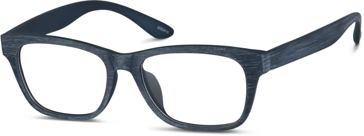 Angle view of Rectangle Glasses 2022816 in Denim