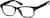 Angle view of Rectangle Glasses 2022821 in Black thumbnail