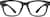 Front view of Rectangle Glasses 2022821 in Black thumbnail