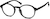 Angle view of Round Glasses 2022921 in Black thumbnail